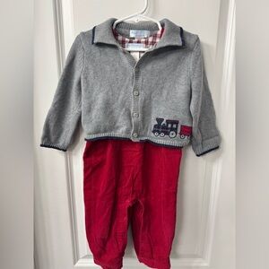 Janie and Jack corduroy and cardigan set size 12-18 months